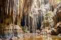 giant limestone caves with stalactites and stalagmites