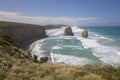 Giant limestone stacks, Gog and Magog. Gibson Steps, Great Ocean Road