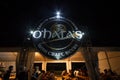 Giant logo of O`hara`s Beer on a summer outdoor bar. O`Hara`s, part of the Carlow Brewery group is a irish beer producer