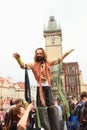 Giant man in Khamore - world roma festival Royalty Free Stock Photo