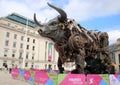 Mechanical bull in Centenary square, Birmingham