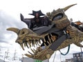 Giant mechanical smoking dragon