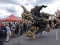 Giant mechanical smoking dragon