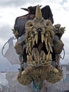 Giant mechanical smoking dragon