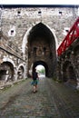 Giant medieval gate Aachen