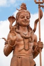 Giant 33-meters Lord Shiva statue at Ganga Talao Grand Bassin Hindu temple, Mauritius. Royalty Free Stock Photo