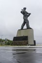 The giant monument in honor of the heroes of Severomorsk city, the defenders of the Arctic in the Second World War