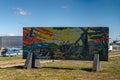 Giant mosaic artwork celebrating Christian missionaries, Punta Arenas, Chile