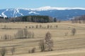 Giant Mountains from village Roprachtice, Czech republic Royalty Free Stock Photo