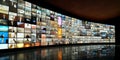 Giant multimedia video and image wall