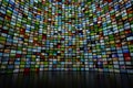 Giant multimedia wall Royalty Free Stock Photo