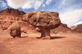 The giant mushroom of red sandstone Royalty Free Stock Photo