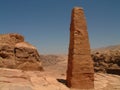 Giant obelisk, High Place of Sacrifice, Petra, Jordan Royalty Free Stock Photo