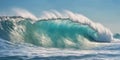 Giant ocean surf wave