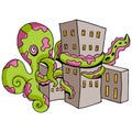 Giant Octopus Attacks City