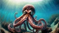 Giant Octopus in the Depths
