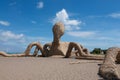 Giant Octopus installation made from bamboo Royalty Free Stock Photo