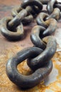 Giant old chain still-life Royalty Free Stock Photo