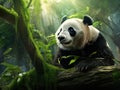 Giant Panda in the Forest Royalty Free Stock Photo