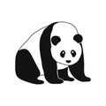 Giant panda vectory icon. Simple panda bear sign