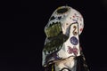 giant paper skull in day of the dead parade