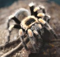 giant spider photographed closely in the Amazon rainforest Royalty Free Stock Photo