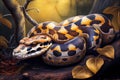 giant python in the jungle. Generative AI, Generative, AI Royalty Free Stock Photo