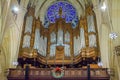 Giant Rare Pipe Organ Instrument in Saint Patrick`s Cathedral in Manhattan, New York City Royalty Free Stock Photo