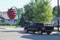 Giant Raspberry Dwarfs Pickup Truck