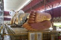 The giant reclining Buddha at Chaukhtatgyi temple in Yangon