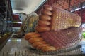 The giant reclining Buddha footprint detail shows refinement of