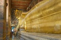 Giant reclining Buddha, Wat Pho Temple of the Reclining Buddha, Bangkok, Thailand