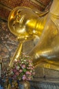 Giant reclining Buddha, Wat Pho Temple of the Reclining Buddha, Bangkok, Thailand