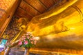 giant reclining golden big Buddha Royalty Free Stock Photo