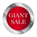 Giant Red Sale Button Royalty Free Stock Photo