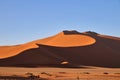 giant red sand dunes in Sossusvlei Namib Desert - Namib-Naukluft National Park, Namibia, Africa Royalty Free Stock Photo