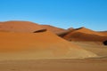 giant red sand dunes in Sossusvlei Namib Desert - Namib-Naukluft National Park, Namibia, Africa Royalty Free Stock Photo