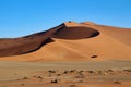 giant red sand dunes in Sossusvlei Namib Desert - Namib-Naukluft National Park, Namibia, Africa Royalty Free Stock Photo