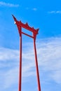 Giant red swing on blue sky in Bangkok Royalty Free Stock Photo