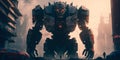 Giant robot that destroys cities and rules humanity to a level below Generative AI