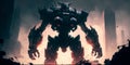 Giant robot that destroys cities and rules humanity to a level below Generative AI