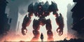 Giant robot that destroys cities and rules humanity to a level below Generative AI