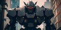 Giant robot that destroys cities and rules humanity to a level below Generative AI