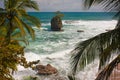 Giant rock in ocean near by Costarican coast