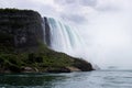Giant rocky Waterfall in the USA on the canadian Border in North America Niagara Waterfall Royalty Free Stock Photo