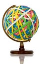 Giant Rubber Band Ball on Wooden Stand Royalty Free Stock Photo