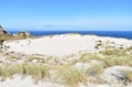 Giant sand dune on a cliff. Duna Rampante de Monte Branco or Rampant Dune of Monte Blanco. Costa da Morte, CamariÃÂ±as, Spain. Royalty Free Stock Photo