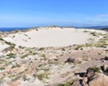 Giant sand dune on a cliff. Duna Rampante de Monte Branco or Rampant Dune of Monte Blanco. Costa da Morte, CamariÃÂ±as, Spain.