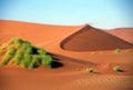 Giant sand dunes in desert Royalty Free Stock Photo