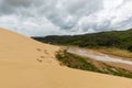 Giant sand dunes at Te-Paki on the 90 Mile beach